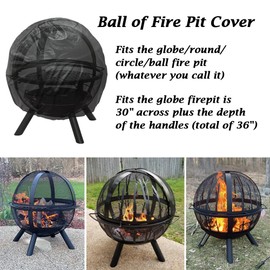 Izzybang Ball of Fire Pit Cover Waterproof Outdoor Globe Large Round Pit Covers for 30-36 Inch Patio Fire Pit Orb