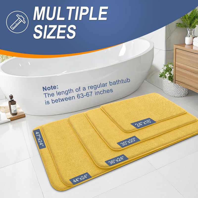 OLANLY Thick Memory Foam Small Bathroom Rugs 24x16, Extra Soft