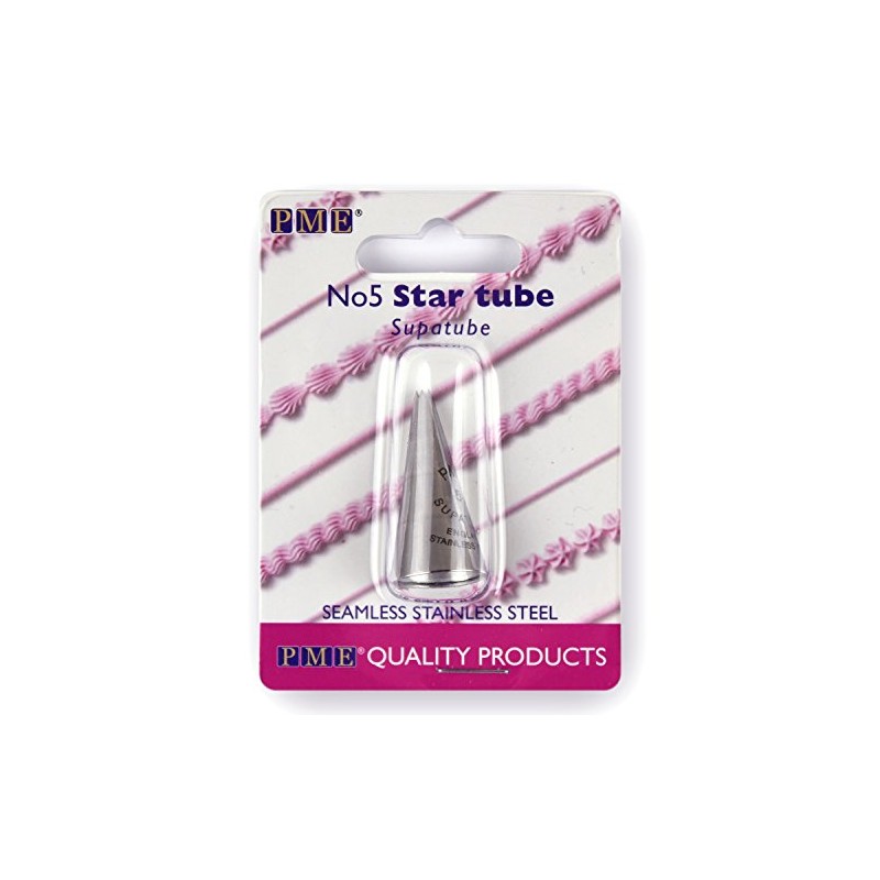 PME Seamless Stainless Steel Small Star Supatube no. 5, Silver