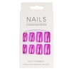 Medium Press On Nails Square Fake Nails Chrome False Nails