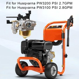 Carburetor Kit Compatible with Husqvarna PW3200 3200PSI 2.7GPM PW3100 3100 PSI 2.8GPM, Replace PW3200 with Air Filter Spark Plug Gaskets