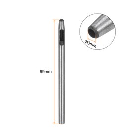 HARFINGTON Hollow Punch for Leather 3mm Round Hole Punch Tool for Belt Puncher Carbon Steel Single Punch for Watch Belts Cut Leather Craft Rubber Paper Fabric Plastic Soft Material