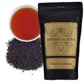 Harney & Sons Organic Assam Loose Leaf Black Tea, 16 oz | Organic Assam loose leaf black tea with a rich, medium-bodied flavor. Contains caffeine.