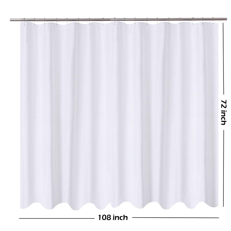 N&Y HOME Extra Wide Shower Curtain Liner Fabric 108 x