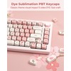 HITIME XVX Keycaps - Teclas PBT lindas rosas, teclas MOA,