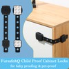 Fursafe&Q Cabinet Locks Baby Proofing, Baby Drawer Safety Locks -Adhesive