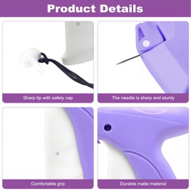 Stitchy Quick Clothing Fixer, Micro Stitch Gun for Clothes, Mini Stitch Machine for Garments Shoes Socks Hats Elastic Bands Decals Quilt Cover (Purple)