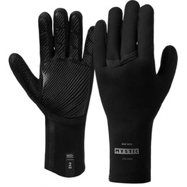 Mystic Water Sports - Surf KiteSurf & Windsurfing Ease 3mm 5-Finger Hybrid Gloves - Black