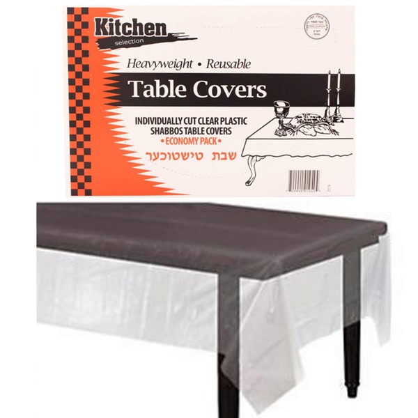 Nicole Fantini Kitchen Collection Heavy Weight Disposable and Reusable Table Cover, Pre Cut, Good for All Occasions (60x120-12 Count)