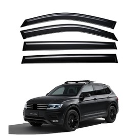 HZENNVIX Extra Durable Window Visor Compatible with 2018-2024 Volkswagen tiguan Tape-On Rain Guard Side Window Vent Deflector,4-Pcs