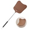 Foxany Leather Fly Swatter, Telescopic Heavy Duty Fly Swatters, Flexible