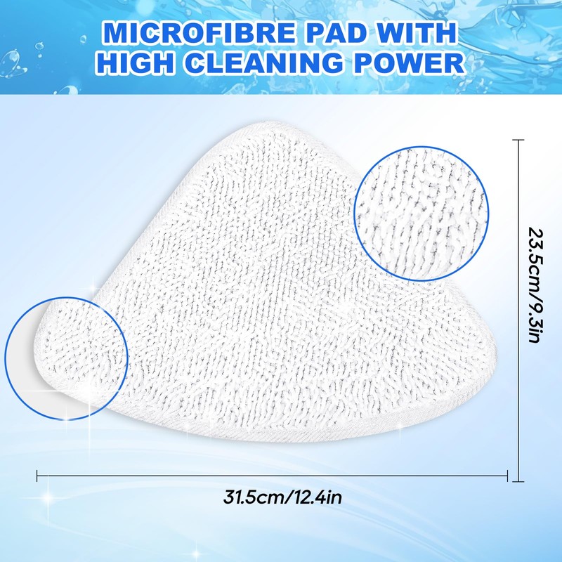 KEEPOW Washable Steam Mop Head Replacement Compatible with Vileda Steam