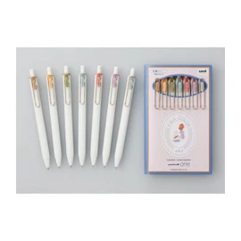 Mitsubishi Pencil UMNS38FC7C Uni-Ball One Fica Color 0.38 Limited Edition 7 Colors Assortment