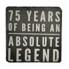 75th Birthday Gifts Men Funny Slate Coaster - 75th Birthday