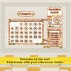 Fancy Land Rustic Classroom Calendar Bulletin Board Set Wood Grain