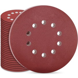 STEBRUAM Sandpaper 225 mm Velcro, Pack of 30 10 Hole 225 mm Sanding Discs Grit P240 for Drywall Sanders Sanding Giraffe Long Neck Sanders Sanding Giraffe
