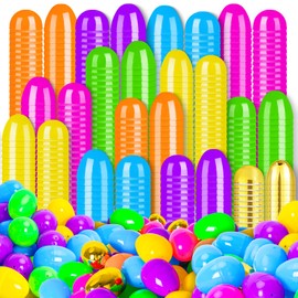 MGparty 150 Pcs Fillable Easter Eggs – Includes 12 Golden Eggs – 2.3" Bright Plastic Empty Eggs for Easter Egg Hunt, Basket Stuffers, Party Favors, Classroom Prizes, Candy Fillers, Holiday Activities
