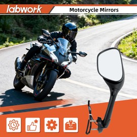 labwork Black Mirrors Smoke Turn Signals Replacement for Suzuki GSXR600 GSXR750 2006-2015, GSXR1000 2005-2015