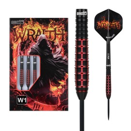 ONE80 Steeldarts Wraith VHD 90% Tungsten Steeltip Dart Steel Dart Set with Shafts and Flights, High-Quality Tungsten Steel Darts (Barrel 01, 23 g)