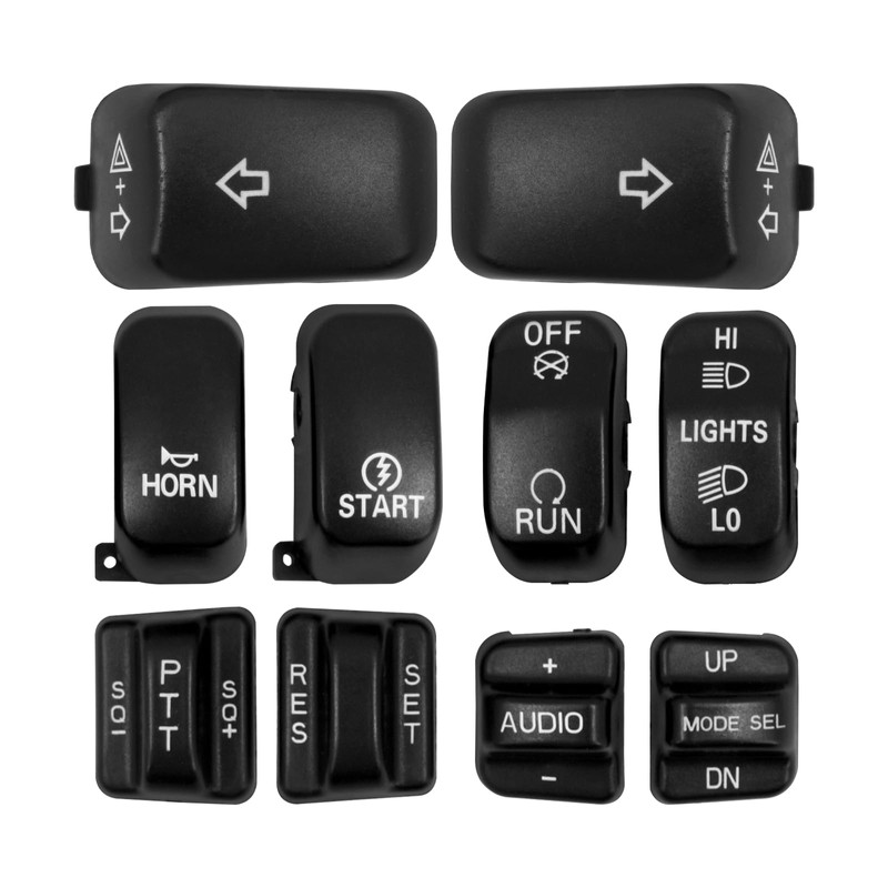 Hand Controls Switch Housing Caps Compatible with 1996-2013 Harley Touring