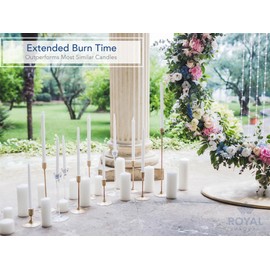 Royal Imports Pillar Candles White Unscented Premium Wax, 60 Hours Burning for Wedding, Spa, Party, Birthday, Holiday, Bath, Home Decor - 2"x9" Inch - Set of 12