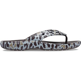 Crocs Unisex Men's and Women's Classic Flip Flops, Khaki/Leopard, Numeric_5 US