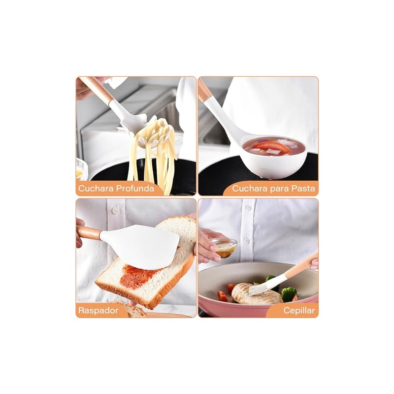 Garselay - (14 PCS) Juego de Utensilios de Cocina de