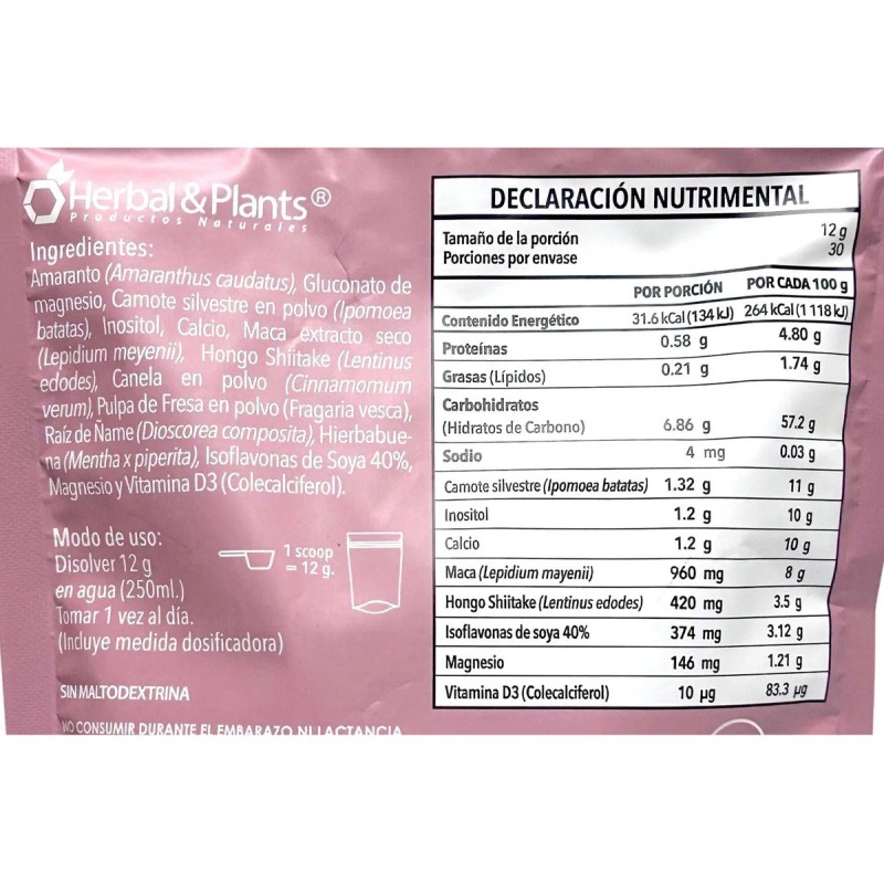 Hpisof Isoflavonas Shiitake Fresa 360 G Herbal & Plants