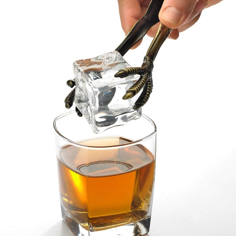 Barfly Talon Ice Tong, Antique Brass