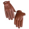 REAL EMPIRE Men's Driving Sheep Leather Luxury Gloves (Brown, XLarge)