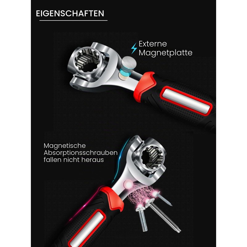 MAGIC SELECT Universal Socket Wrench 48 in 1 Ratchet with