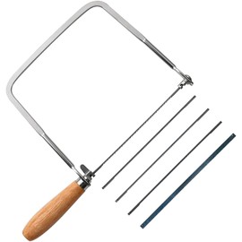 KAKURI Coping Saw Coping Frame and 5 Replacement Blades Set (Woodworking, Wood Board, Plastic, and Metal Cutting Blade)