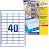 Avery L7781-25 Crystal Clear Labels for Laser Printers (45.7 x