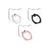 Transparent Cat Cell Phone Ring Holder Kickstand,360 Rotation Clear Cat