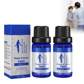Foot High Oil - Natural Growth Oil for Body Size, Pack of 2 - Foot Oil for Bone Stimulation, Promote Height with Plant Extracts, Gentle & Skin Friendly