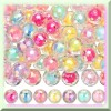 Coolbase 126pcs Shiny AB Color Acrylic Faceted Beads for Beadable