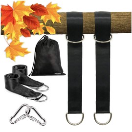 Panzexin Tree Swing Straps Hanging Kit, 4FT, Holds 2600 lbs, 2 Heavy Duty Carabiners Included, Outdoor Swing Hangers-Perfect for Hammocks, Tire and Saucer Swings with Easy Installation (4ft)