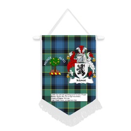 Mouat Scottish Clan Scotland Car/Wall Pennant With White Border Great Souvenir