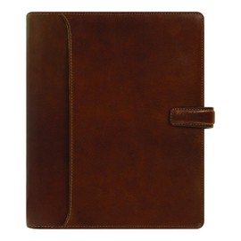 Filofax Lockwood Organizer, A5 Size, Cognac - Full-Grain Buffalo Leather, Six Rings, Week-to-View Calendar Diary, Multilingual, 2025 (C021688-25)
