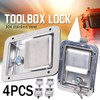 Yiponyt 4Pcs Stainless Steel Trailer Paddle Door Latch Handle Rv
