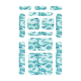 Anywhere Zen Strips for Anxiety Relief and Focus, 13 Assorted Sized Sensory Strips, Sandy Texture, Waves, Tactile Fidget