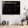 Okydoky Glass Dry Erase Whiteboard,Monthly Calendar Whiteboard,12" x 16",Frameless Glass