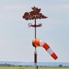 SUPERDANT Pig Iron Weathervane Animal Steel Weathervane Red Wind Vane