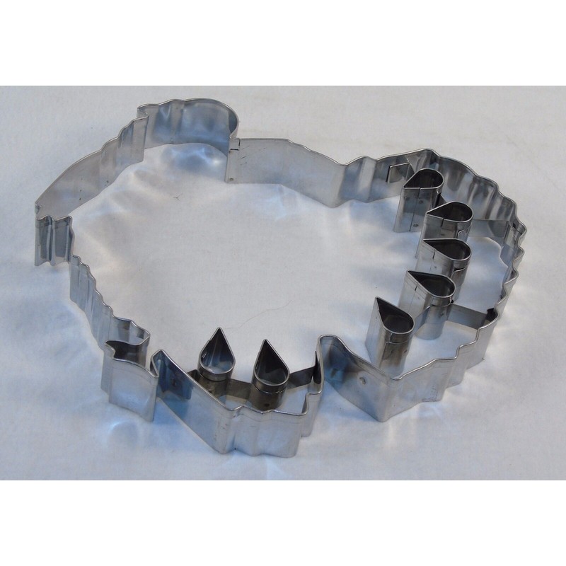R&M International 7" TURKEY Cookie Cutter Thanksgiving Stainless Steel ~