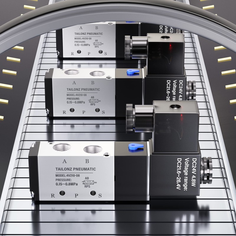 TAILONZ PNEUMATIC 1/4"NPT Solenoid Valve 4V210-08 DC24V Single Coil Pilot-Operated