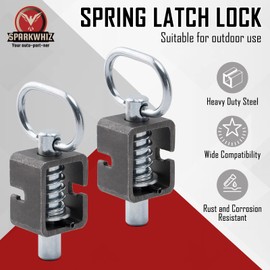 SPARKWHIZ Spring Latch Lock, Weld-On Spring Latch Assembly, Trailer Gate Latch, Pack of 4 (Universal)