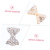 Healeved 50pcs Nail Art Bow Tie Charms Rhinestone Nail Decoration