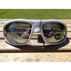 Choppers CP92805 Padded Foam Sunglasses Motorcycle ATV Glasses White Mirror Lens