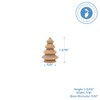 Mini Wooden Christmas Tree 1-1/4 inch, Pack of 10 Unfinished