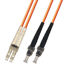 15 Meter Multimode Duplex Fiber Optic Cable (62.5/125) - LC to ST - Orange